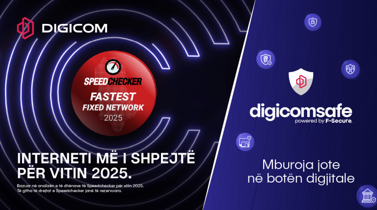Digicom: Interneti më i shpejtë për vitin 2025, tani edhe më i sigurt me F-Secure